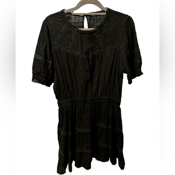 Zara Swiss Dot Dress with Embroidery (Large) - Picture 4 of 5